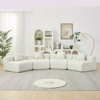 Canapé modulaire courbé Chenille