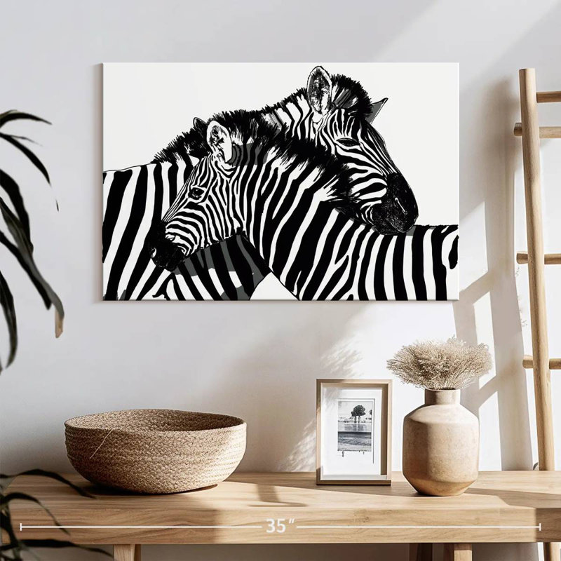 Brampt Zebras In Love, 16" H x 24" W