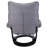 33" Contemporary Chenille Recliner And Ottoman With Swiveling Metal Base