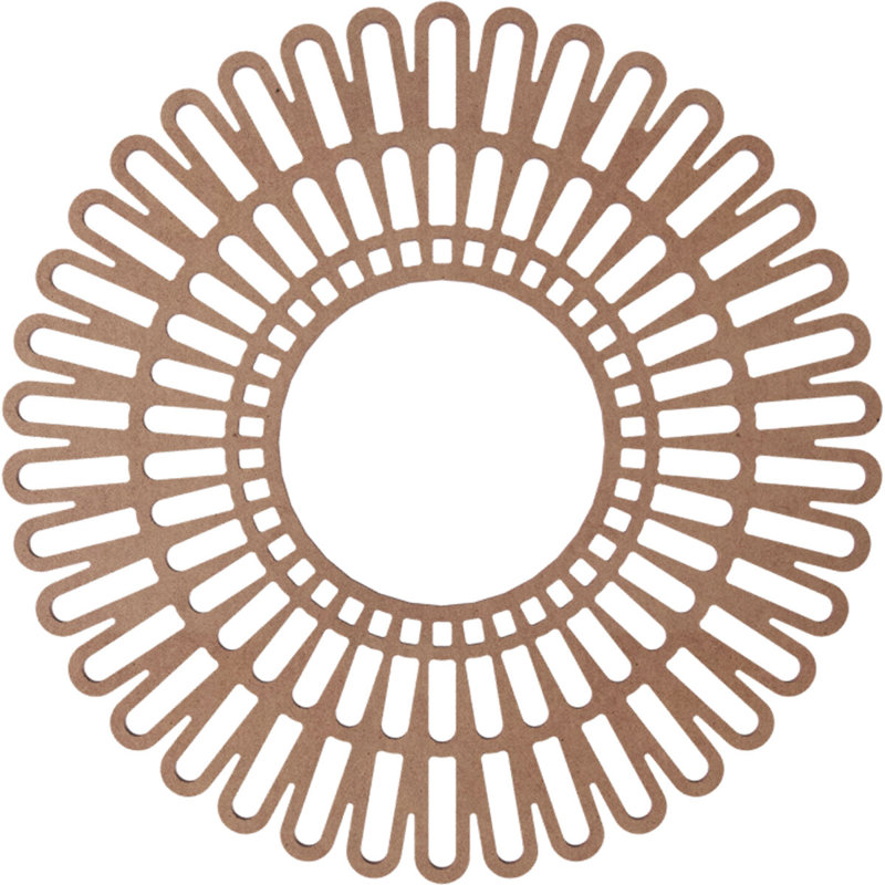 Médaillon de plafond ajouré en bois d'aulne 26 po x P 9 5/8 po x T 1/4 po, Bois (qualité peinture)