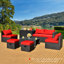 Aleshka 6 - Person Patio Conversation Set with Cushions-359856929-351949475