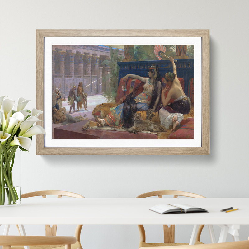 Cleopatra by Alexandre Cabanel - Picture Frame Painting, Oak Framed, 36cm H x 48cm W x 2cm D