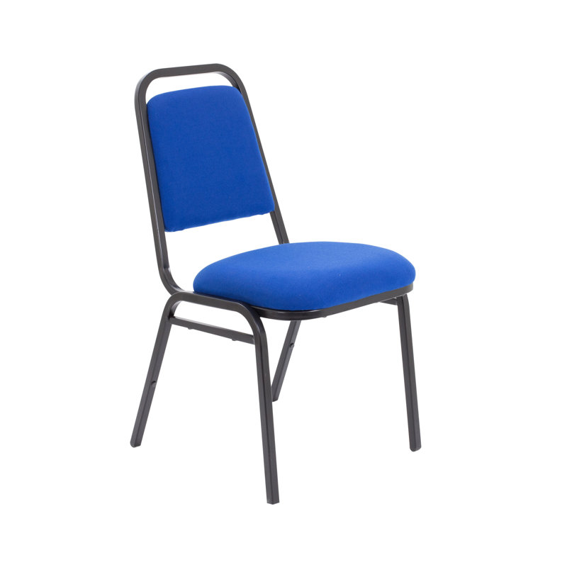 Educational Rectangular Banquet Chair with Cushion, Black, Royal Blue Pyra