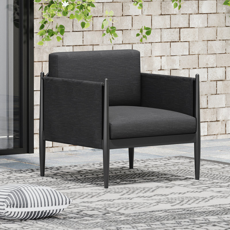 Chaise d'extérieur avec cadre en aluminium et coussin moelleux