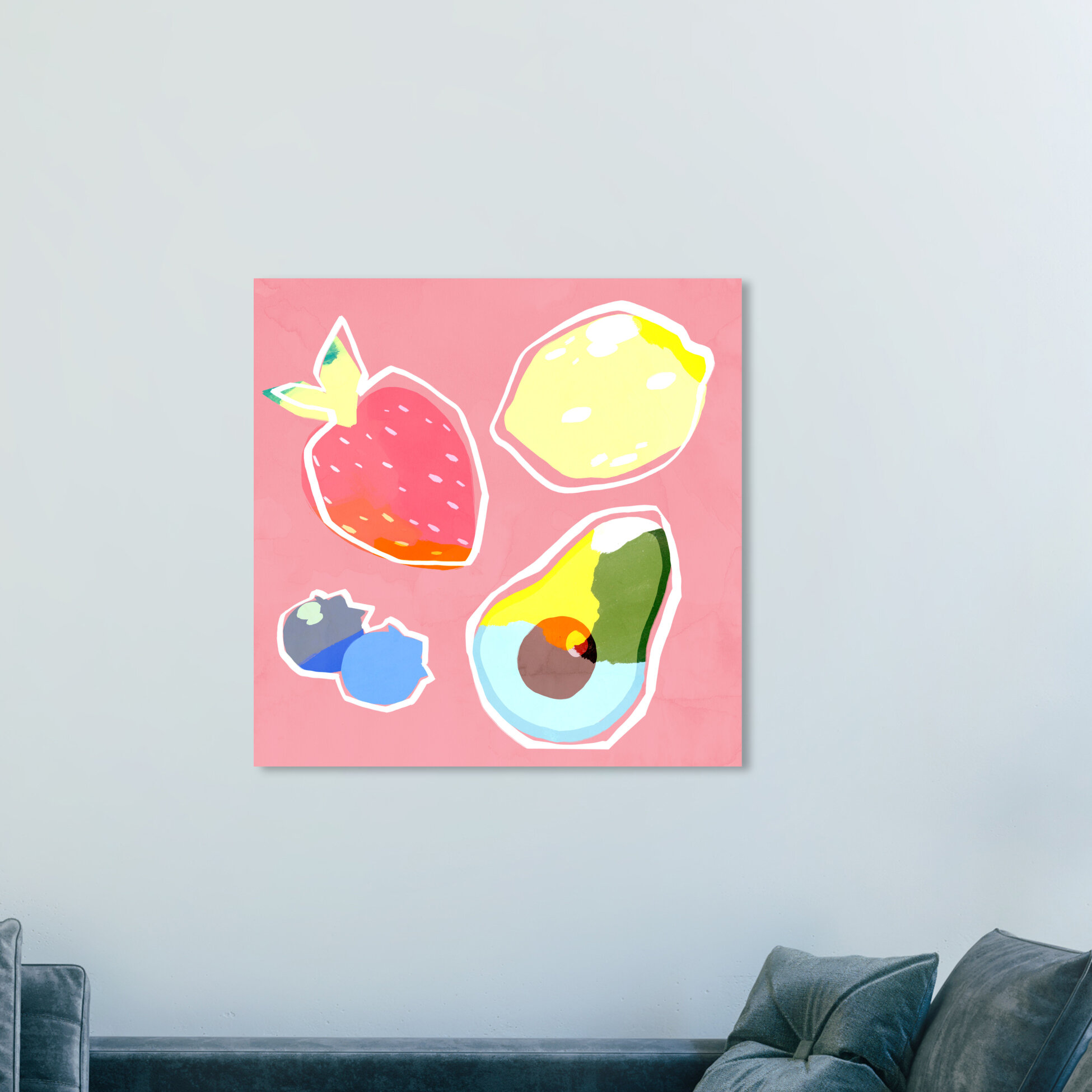 Ebern Designs Fruit Shake On Canvas Print