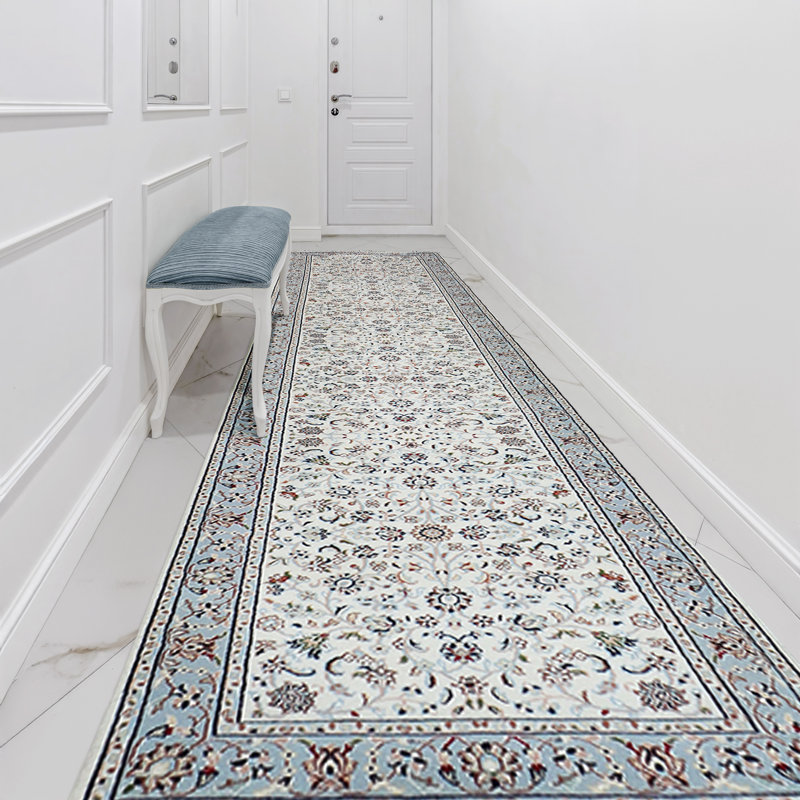 Oriental Area Rug in Ivory, Runner 2'6" x 12'