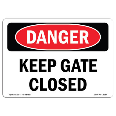 Keep Gate Closed Sign