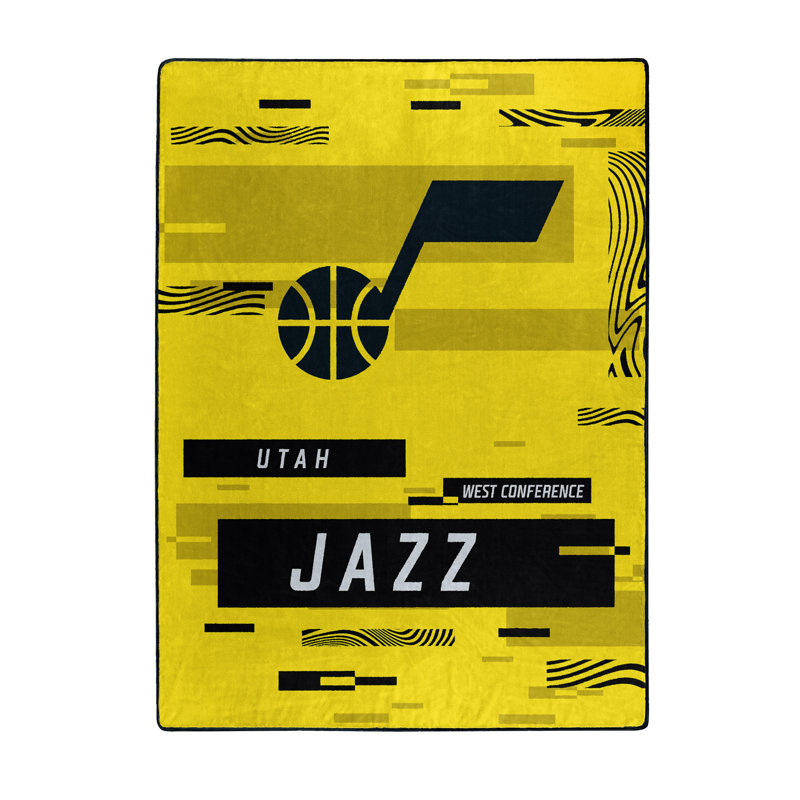Throw Blanket, Yellow/Black, Utah Jazz