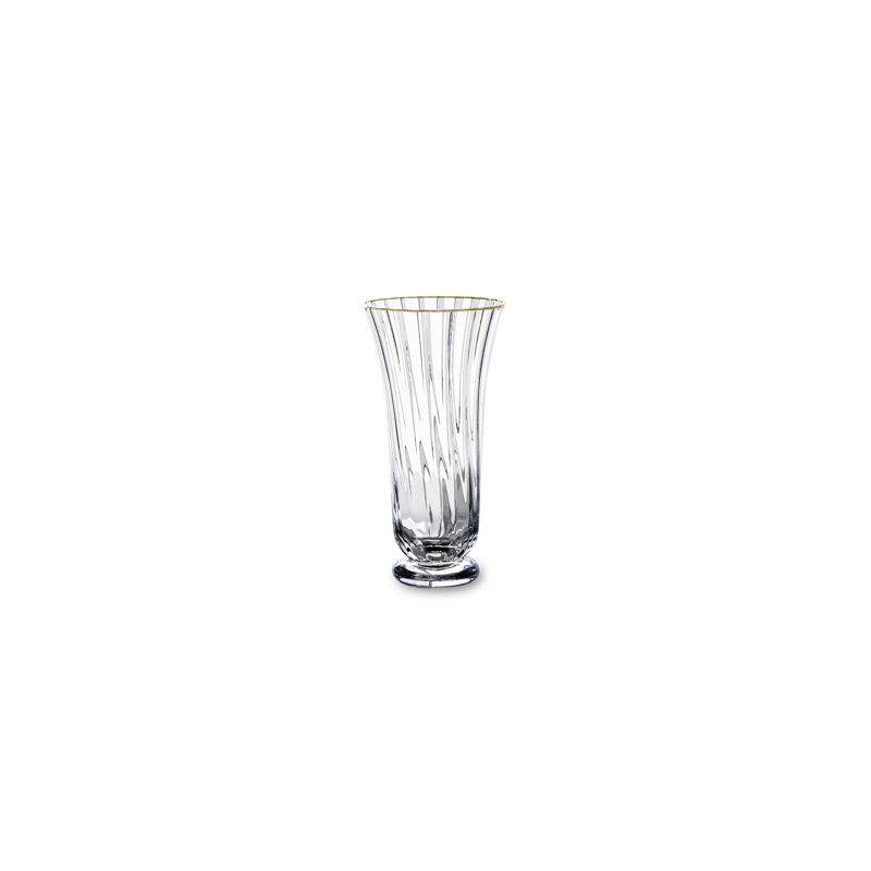 Ensemble de 4 flûtes sans pied avec bordure dorée GLASS Audrey (transparent et doré) 10 oz liq.