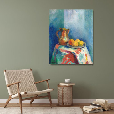 «Still Life with Copper Pitcher» par Henri Manguin - Art mural sur toile tendue avec châssis
