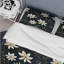 Ensemble de housse de couette en microfibre noir et ivoire-781310635