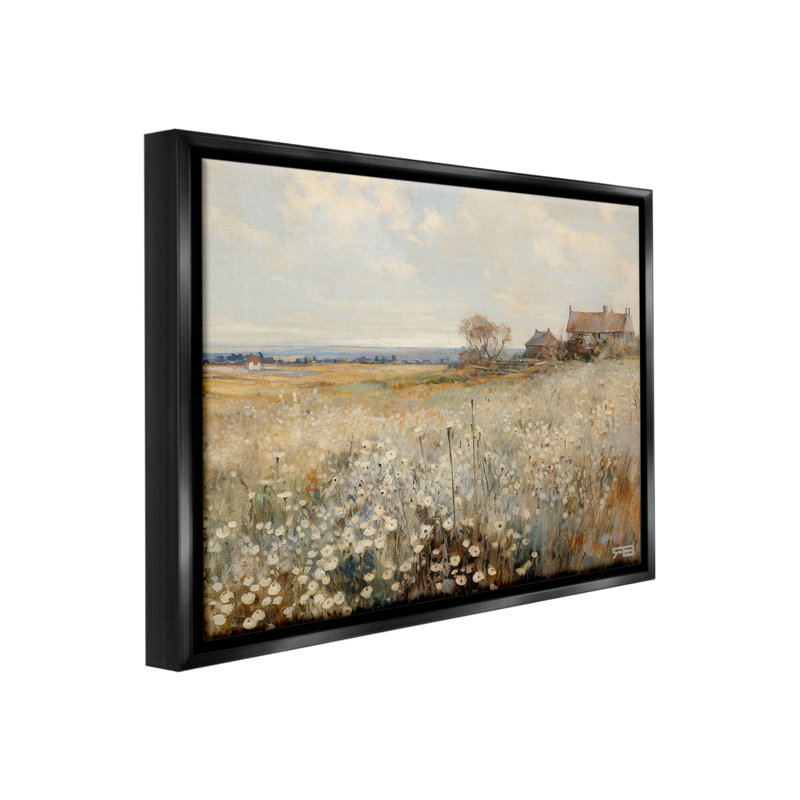 «Neutral Farmland Meadow» par RB sur, H 17 po x l 21 po, Noir