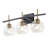 3-lamp Dimmable Clear Glass Vanity Light