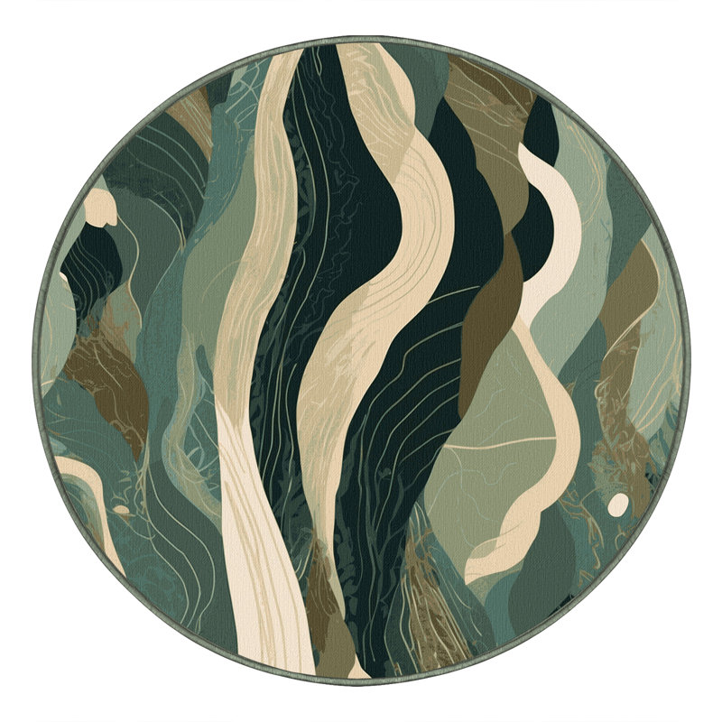 Sunlit Ripples Rug, Round 3'