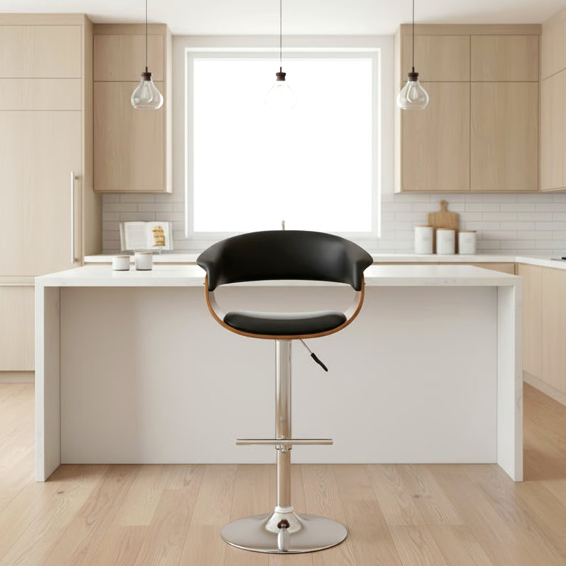 Tabouret de bar pivotant en similicuir Isar