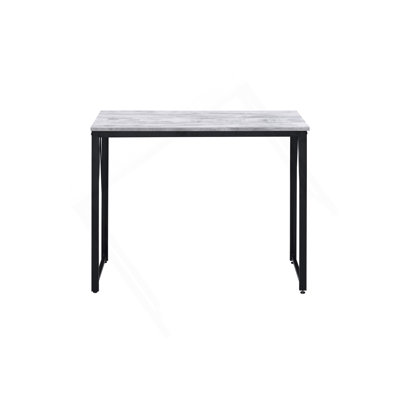Zaidin Antique White Black Finish Writing Desk