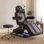 Table de massage électrique à 3 moteurs avec tabouret, télécommande et commande au pied, dossier / repose-pieds / hauteur réglable, capacité de 550 lb pour spa, médical, cils et beauté