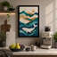 Whale Through the Waves Modern - Wrapped Canvas-1551529559-1551529556