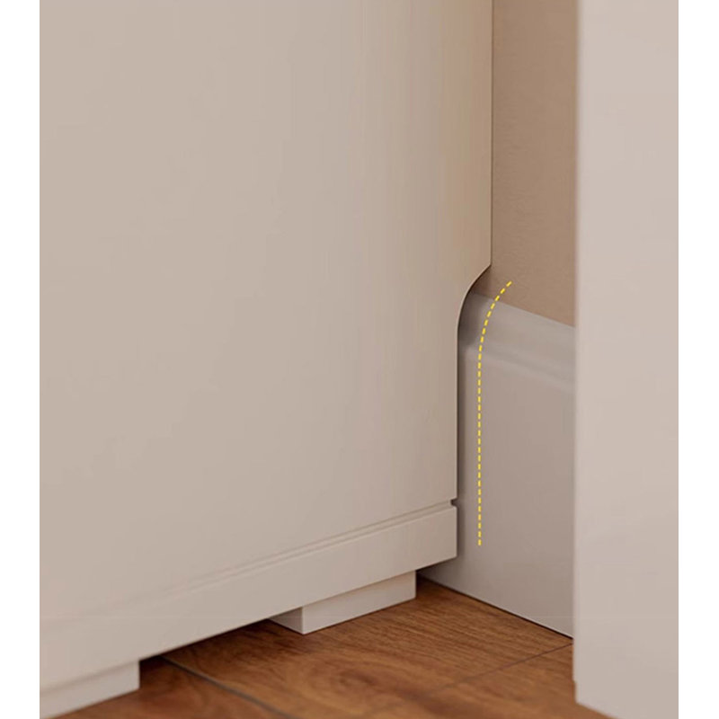 Armoire à chaussures mince en bois d'hévéa, H 44,09 po x l 29,53 po x P 7,87 po, Blanc