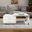  Table basse extensible avec plateau rotatif et roulettes