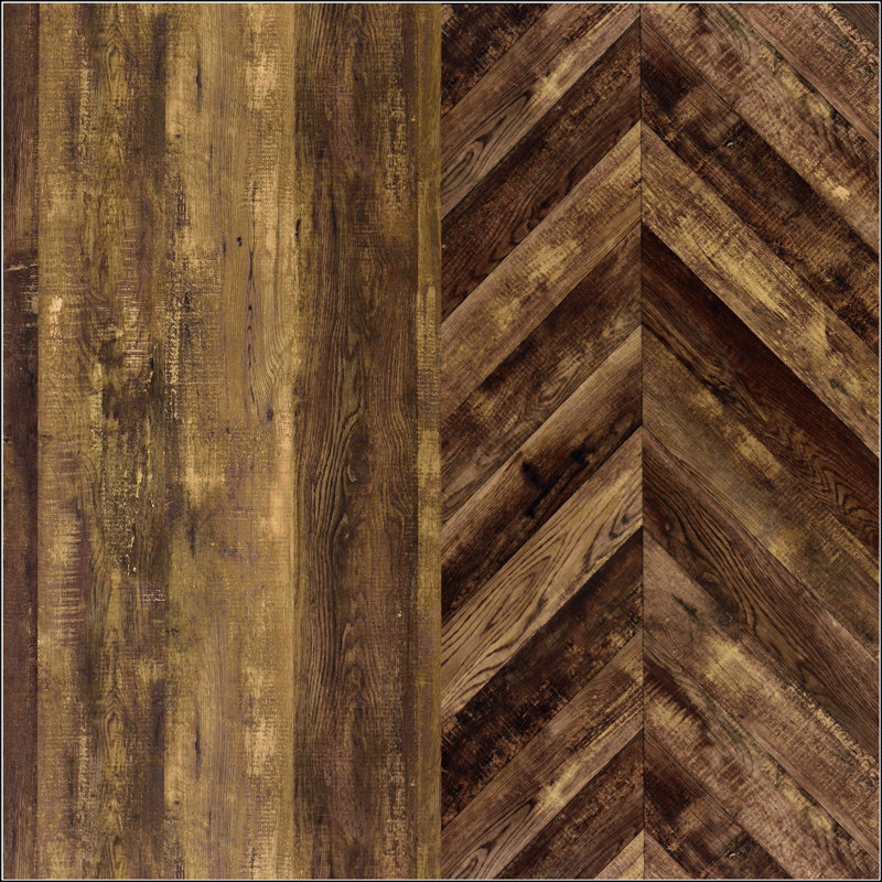 Rustic Oak And Gunmetal 8-Shelf Accent Cabinet, 70.75" H x 31.5" W x 15.75" D