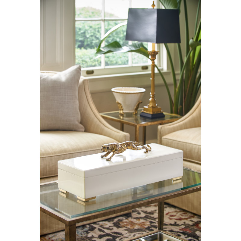 Wood Jewelry Box, Cream
