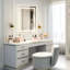 Miroir 5 pouces à DEL Hd pour salle de bain 36 "x 28", 3 couleurs réglables, 5 minutes, avant et rétroéclairé, Cri90 +, fonction mémoire connectée à intensité variable, arrière, fourni