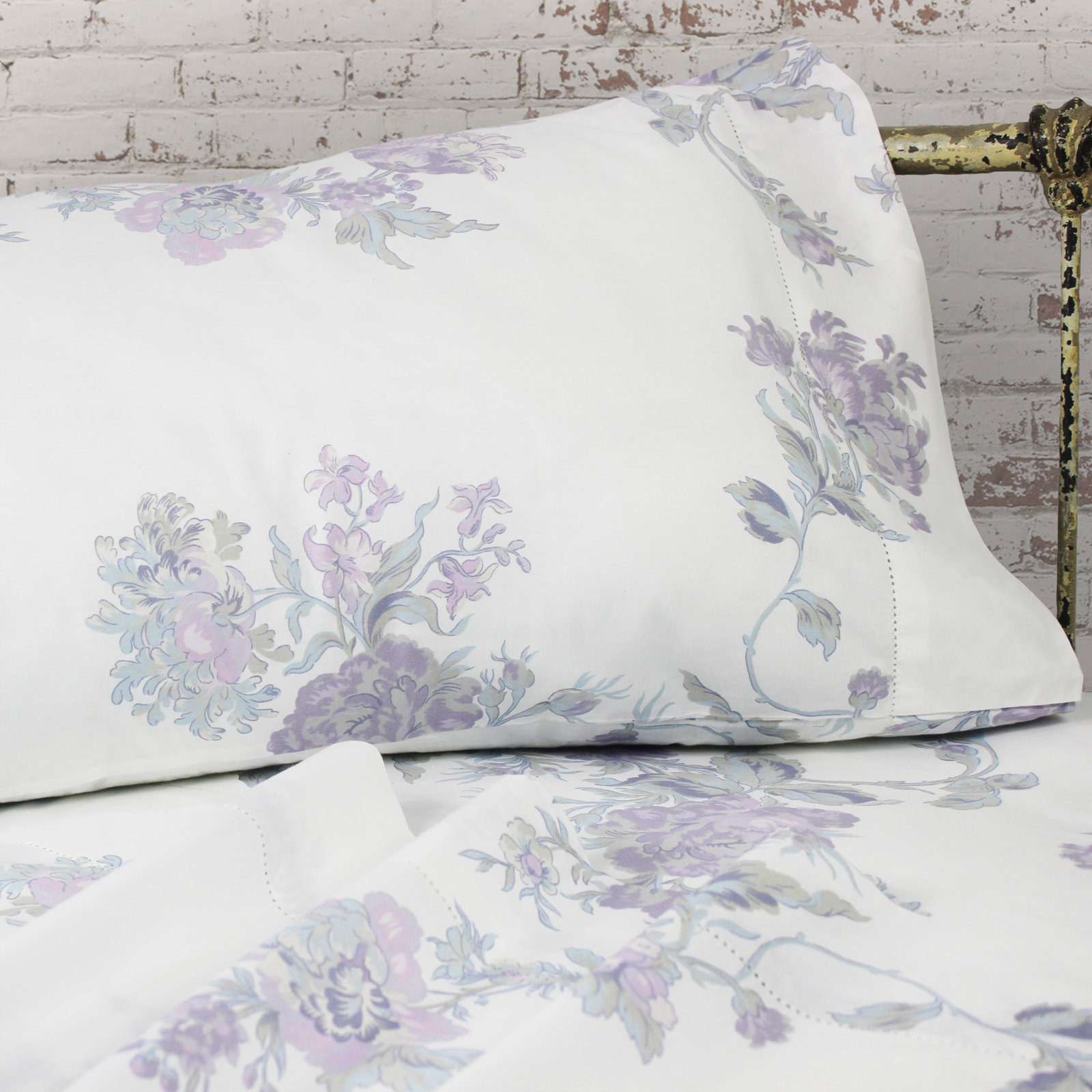 100% Cotton Percale Sheet Set, Full, Purple