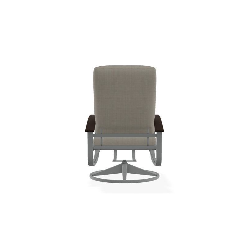 Belle Isle Outdoor Swivel Lounge Chair, Canvas Navy Sunbrella® Canvas, Kona P10, Textured Graphite