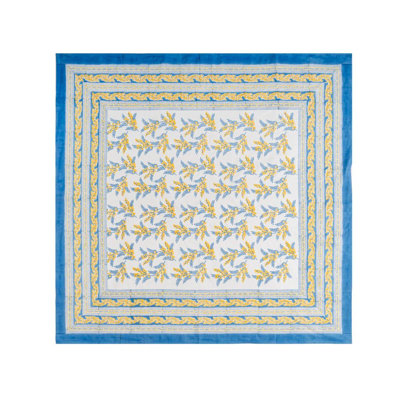 Mimosa Tablecloth - Green & Yellow - 59" x 59"