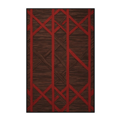 Machine Washable Trellis Black Area Rug