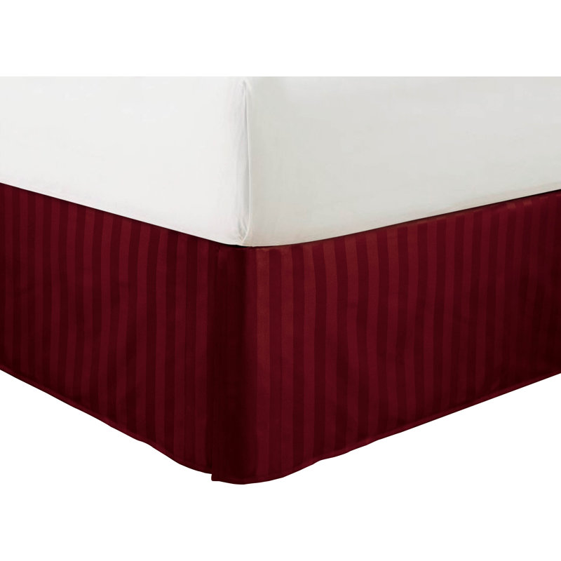 Simple Elegance Tailored Bed Skirt, Burgundy, King