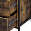 Commode rustique en chêne avec 5 tiroirs