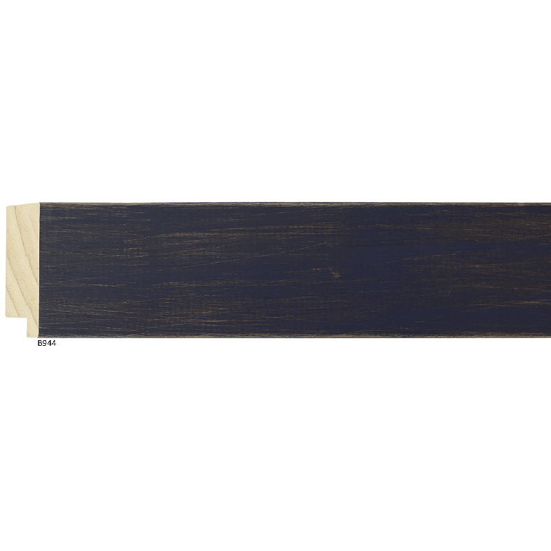 Bois naturel, 22,5 po x 22,5 po, Noir / Bleu