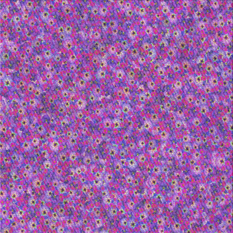 Tapis mauve/rose à tisser électrique, Carré 7 pi