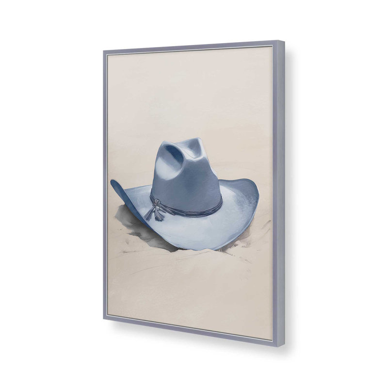 «Cowboy Essentials» en bleu II, Chrome poli, H 21,25 po x l 17,25 po
