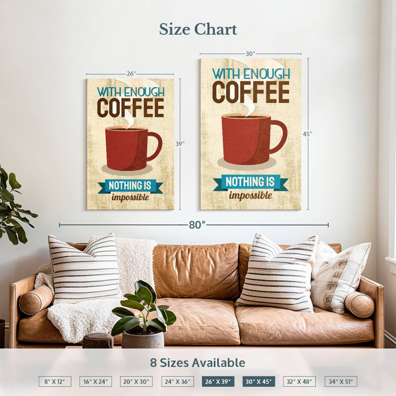 Tergel Enough Coffee, 39" H x 26" W