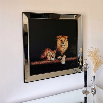 Décoration murale lions