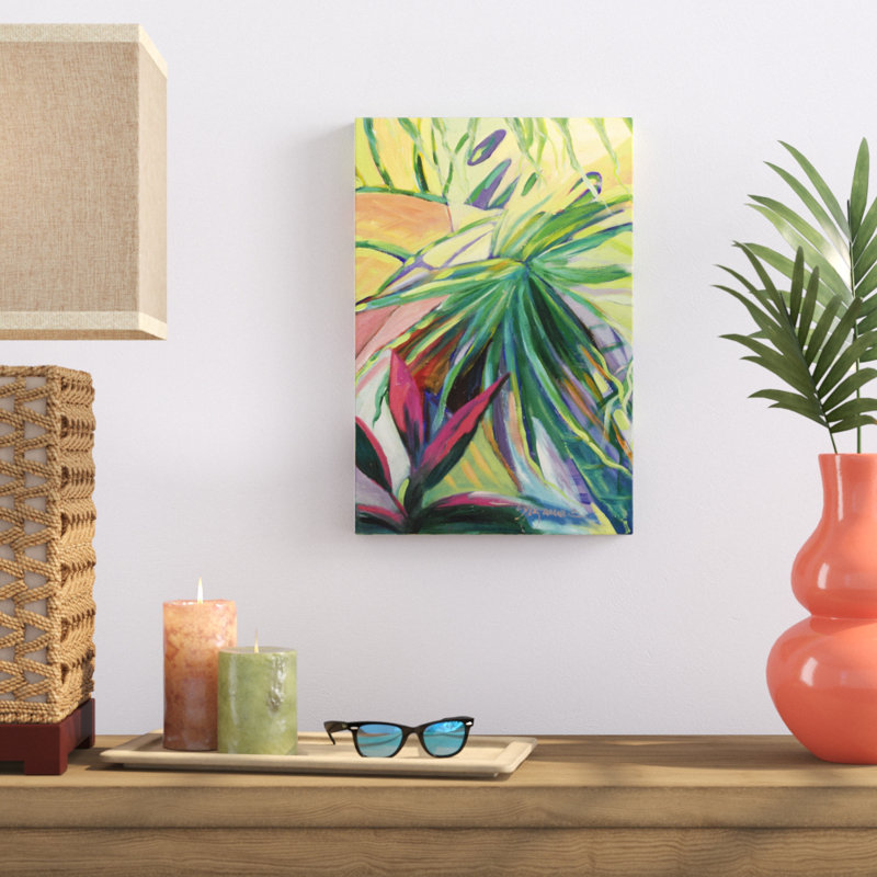 Jardin Abstracto I, peinture sur toile, H 18 po x l 12 po