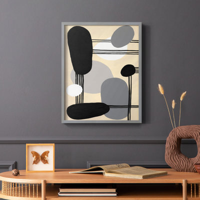 «Interconnected Shapes I», reproduction encadrée - bois massif