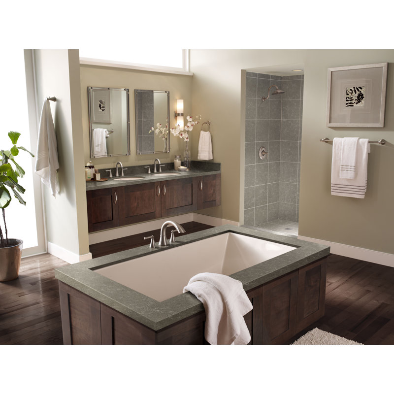Robinet de douche thermostatique avec garniture Saxton, Nickel brossé