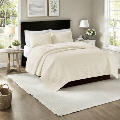 Premium Reversible Bedding Set, Cotton Quilt For Summer & Winter, Cream Twin/twin Xl