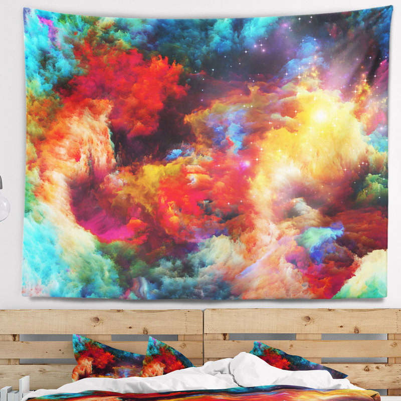 Fractal paint fusion tapisserie, H 32 po x l 39 po