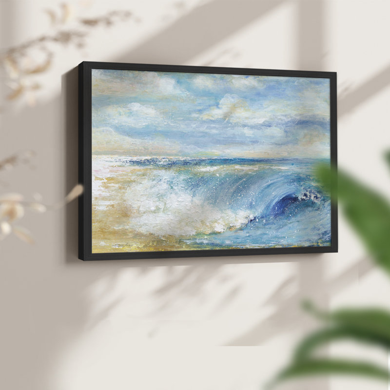 The Perfect Wave -Framed Print - Restickable, 8" H x 10" W, Black