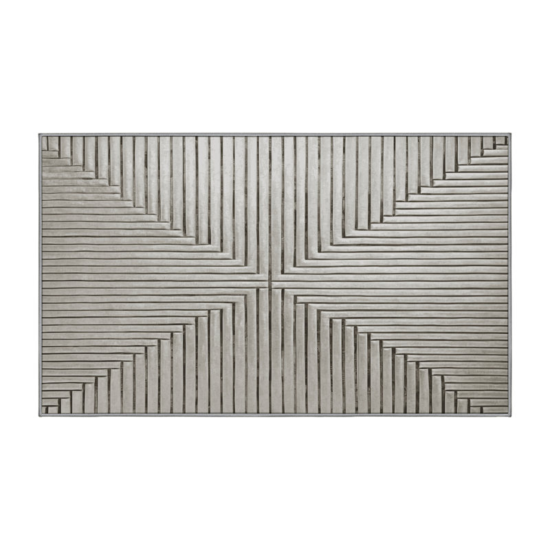 Tapis gris lavable à la machine GSIX03635, Rectangle 8 pi x 10 pi