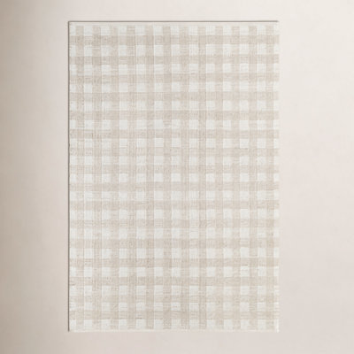 Lavande Hand-Woven Plaid Wool Rug