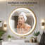 Cheli Aluminium Round Mirror-1507321602