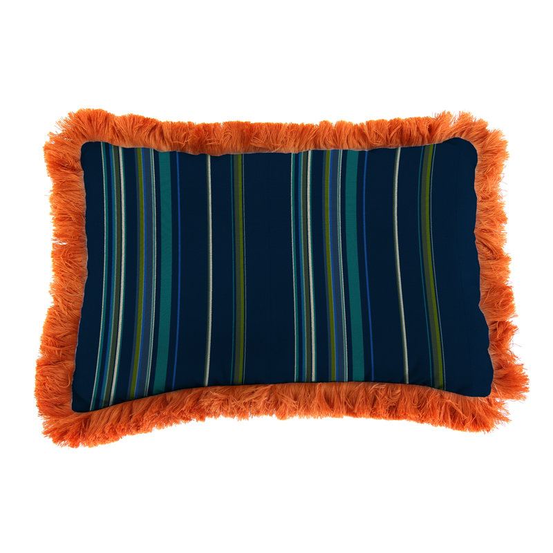 Upstand Outdoor Back Cushion, Stanton Lagoon/Orange