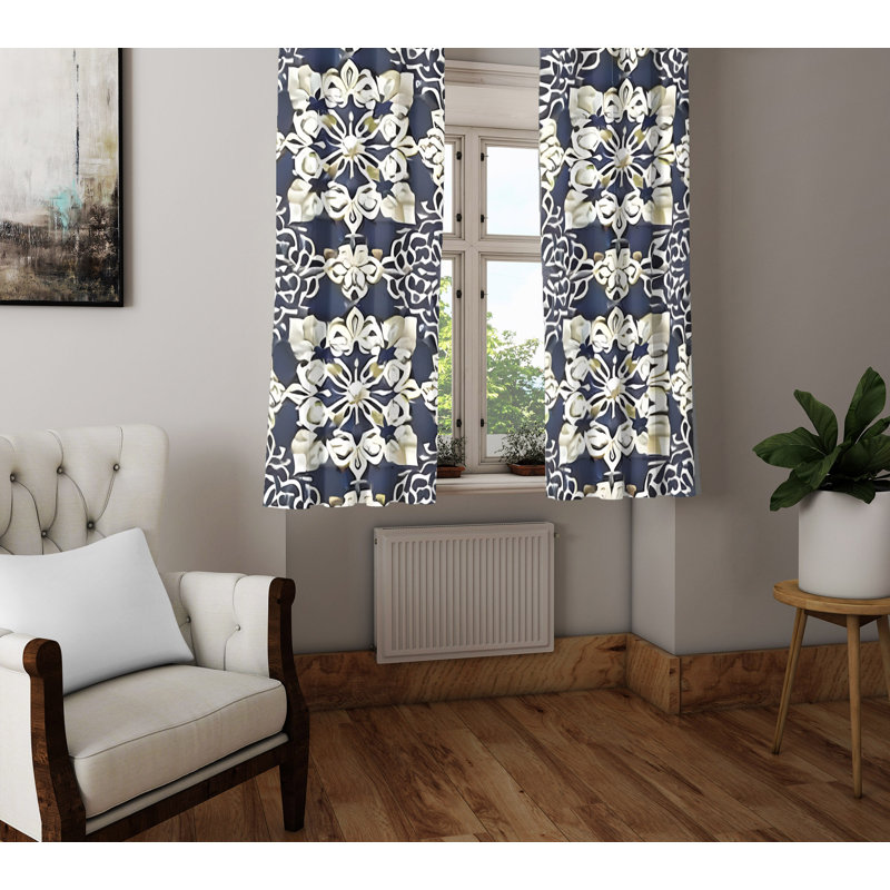 Paire de rideaux semi-transparents en polyester Datzer, L 20 po x L 52 po