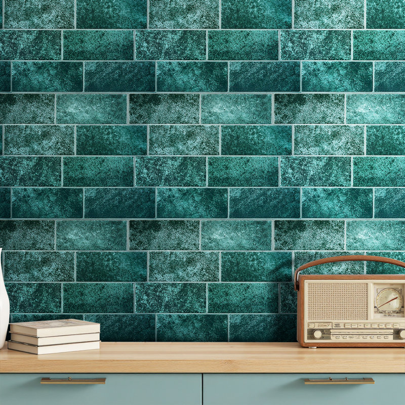 Wallpaper Tile, 29.4cm L x 21.4cm W, Light Green